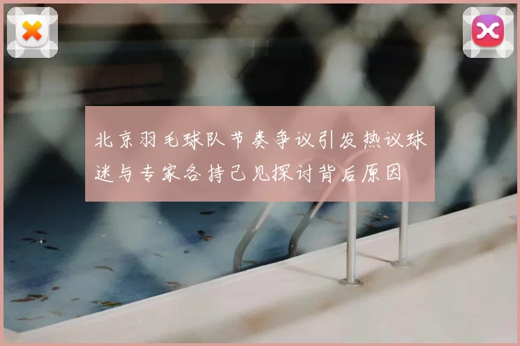 北京羽毛球队节奏争议引发热议球迷与专家各持己见探讨背后原因